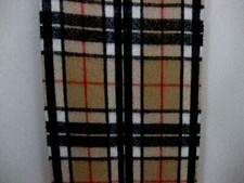 Vtg Highland Home Industries Scotland Wool Camel Tartan Plaid Scarf 52"x10.5"