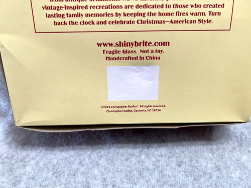 New 2023 Christopher Radko Shiny Brite Set of 9 Vintage Style Christmas Ornament - Picture 7 of 7