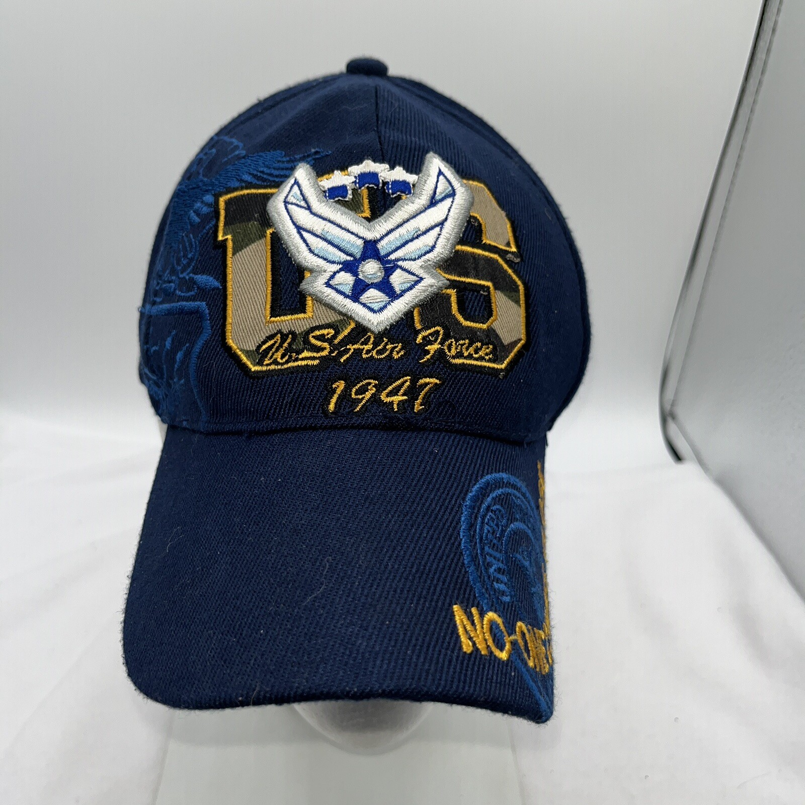 US Air Force baseball hat cap blue patch hook loo… - image 2