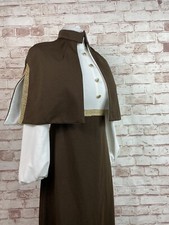 Vintage 1970’s Brown Maxi Dress & Cape Frock Dress 14 30 Waist Sissy Mistress