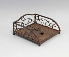 9977357-d Metall rustikal Servietten- / Briefst&auml;nder 13,5x14cm