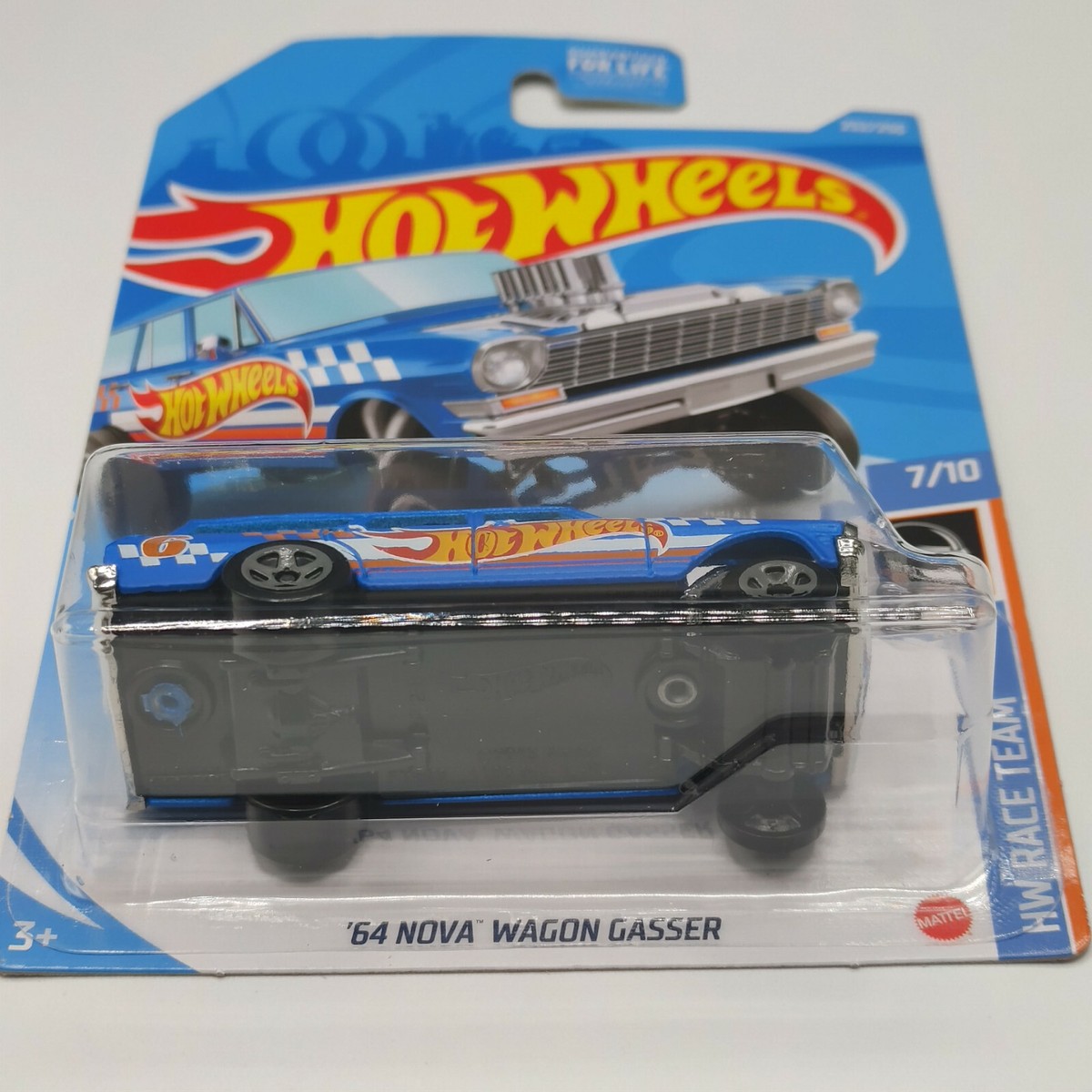 Hot Wheels 1964 Chevy Nova Wagon Gasser (Blue) NON SUPER TREASURE