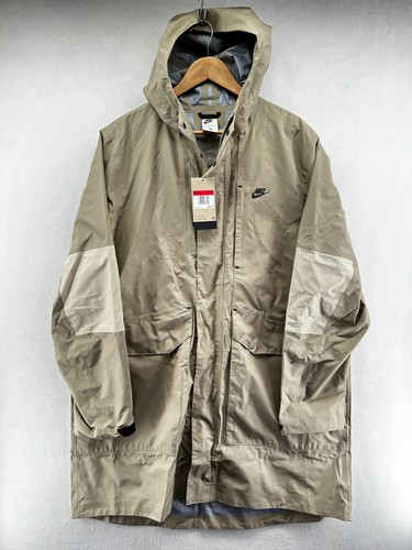 Nike DM5497-247 SPTCAS Windbreaker Jacket Beige Men's Size Large Long Sleeve