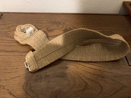 Vintage 1980s Goodheart Knot Scrunch Upper Waist Belt One Size Beige Cream M - Picture 6 of 8