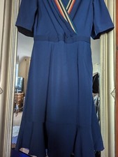 Casual womens navy dress
