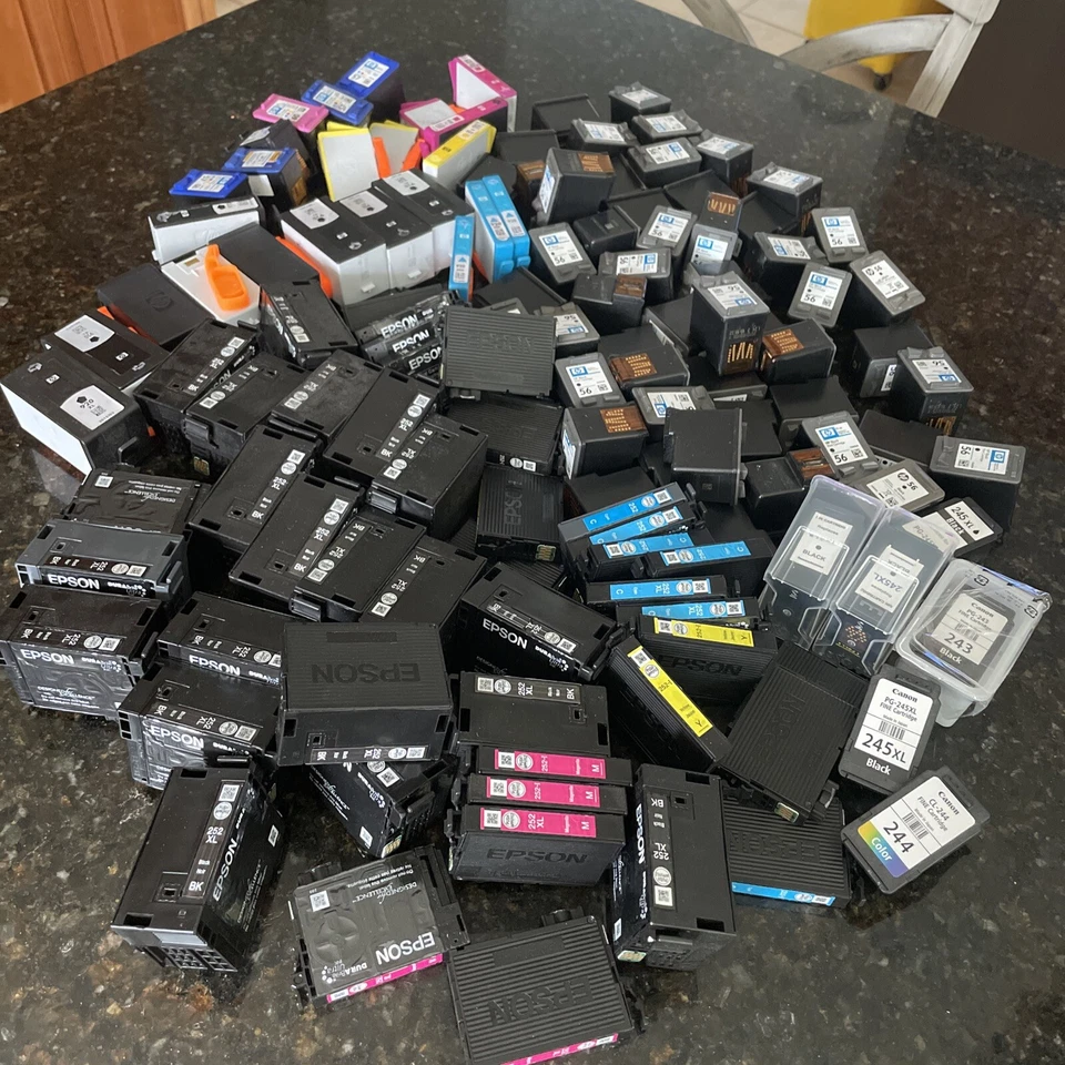 Lote Mixto 246 Cartuchos de Tinta Vacíos Grapas Recompensas: HP, Canon, Epson ******* Foto 4 de 4