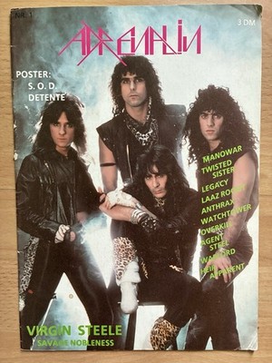 Adrenalin Nr. 1 Heavy Metal Fanzine Magazin Virgin Steele Heir Apparent Manowar