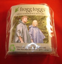 Frogg Toggs Adult Emergency Poncho Ultra-Lite Recyclable Blue
