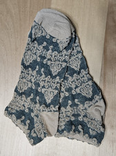 Women's Blue White Floral Ankle Socks 1 Pair One Size Full Toe Casual Everyday