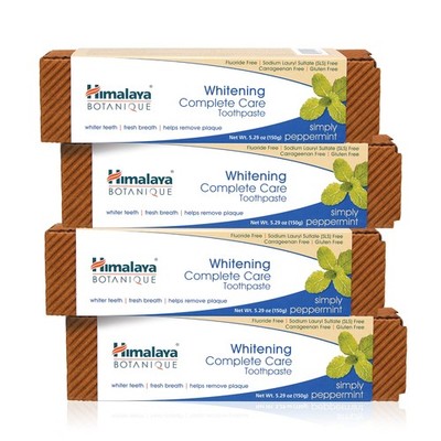 Himalaya Botanique Whitening Complete Care Toothpaste, 5.29 Ounce (Pack of 4)