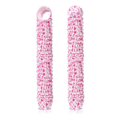 Mini Cupcake Liners 1000 Count Valentines Love Heart Cupcake Wrappers Style B-image