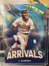 2024 Topps Finest Arrivals Jackson Holliday A-25 Blue Refractor /99 (RC) Orioles