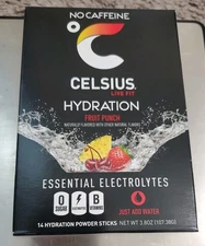 Live Fit, Hydration, Essential Electrolytes, No Caffeine, Fruit Punch, 14