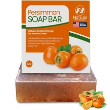 Natrulo Persimmon Soap Bar for Body Odor Control – Purifying Deodorizing Body 