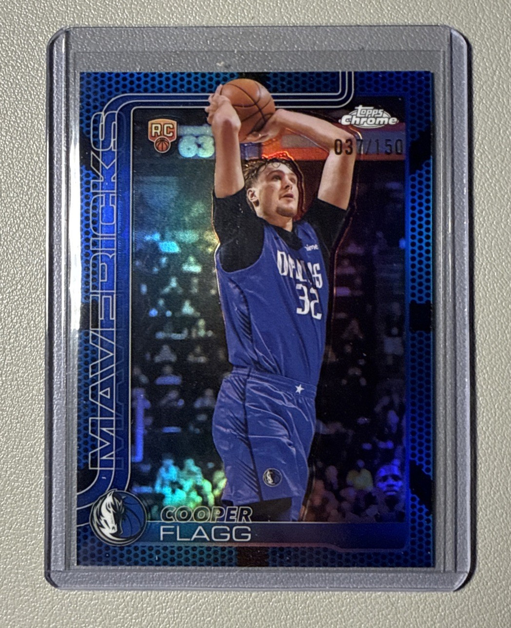 2025-26  Topps Chrome Cooper Flagg Mavericks Blue Basketball Ref RC /150 #251