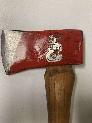 Vintage Camp Axe Council Tool Railsplitter Great Red Paint Very NICE!