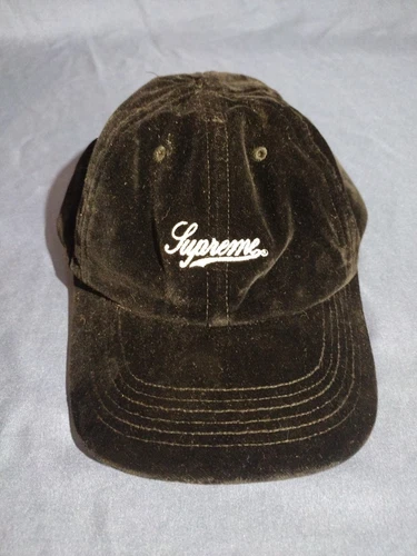 Casquette de baseball velours noir Supreme FW21