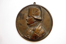 Antique Bronze Plaque  with a bust of Napoleon Bonaparte