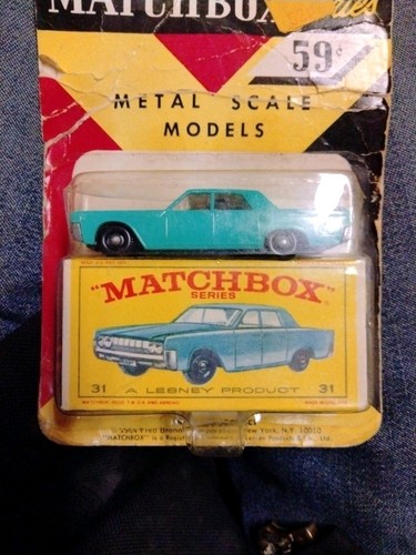 🧐 RARE Still Boxed 1964 Matchbox Series Lincoln Continental 😯Number 31🔥 - Picture 15 of 16