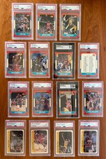 1986 Fleer Basketball Complete Set w/ PSA Jordan Rookie &amp; Graded Hall of Famers