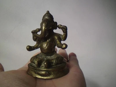 Valampuri Ganesha ganesh bronze small figure - Image 1 of 4