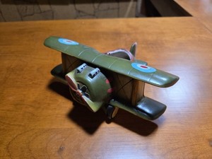 Vintage Inarco Sopwith Camel Airplane Planter Hand Painted 8x8”