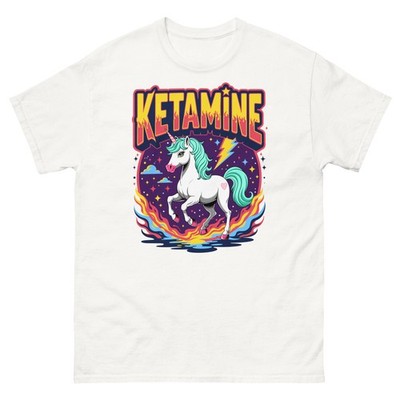 Ketamine Unicorn Trippy Space Shirt Psychedelic Rave Festival Tee Y2K Vaporwave