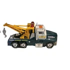 Tonka Roadside Service Tow Truck  Diecast Metal Plastic Hook Crank Light Up AA