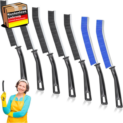 7 Pcs Hard Bristle Crevice Cleaning Brush, Multifunctional Grout Cleaner Brush, 