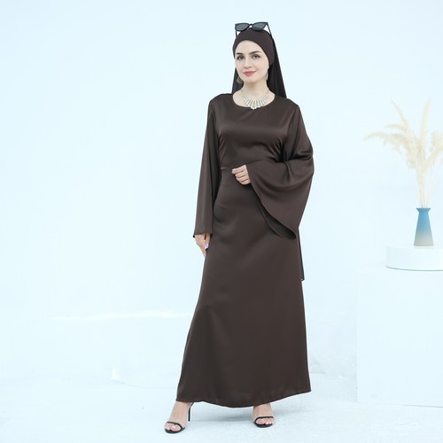 Modest Women Dubai Long Dress Hijab Abaya Muslim Kaftan Slim Fit Turkey Robe New - Picture 11 of 26