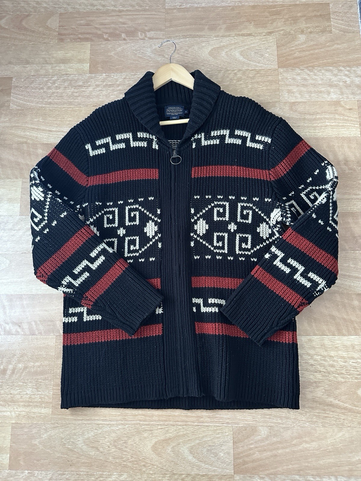 Pendleton “Big Lebowski” Navy Westerley Cardigan … - image 1