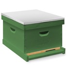 Beehive Starter Set, Painted and Assembled Hive Body Kit with 10 Frames, Green