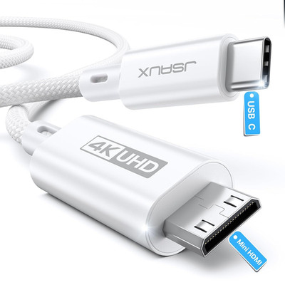 USB C to Mini HDMI Cable 3FT (NOT HDMI), High Speed 4K Type C to Mini HDMI (4K@3