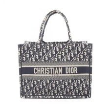 Christian Dior Book Tote Medium Oblique Tote Bag Size14.17 in Canvas Leather 99