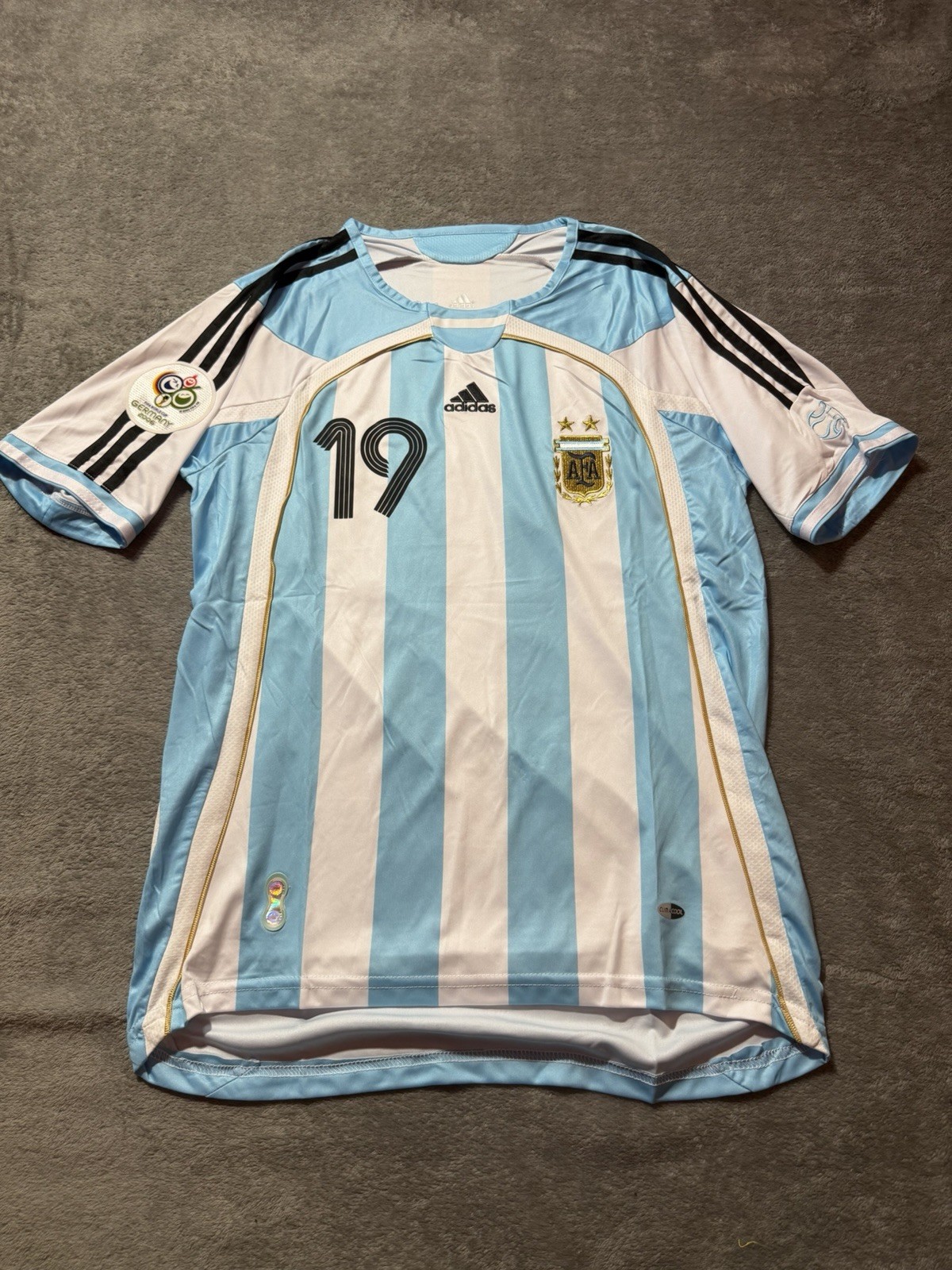 Iconic Messi #10 Argentina 2006 World Cup Rare Home Soccer Jersey Medium