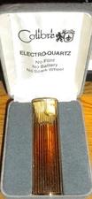 Colibri Vintage Slim Line Gold Tone Electro- Quartz Lighter
