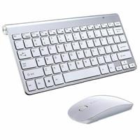 Mini Wireless Keyboard and Mouse Combo for Windows, IOS Mac -Silver New