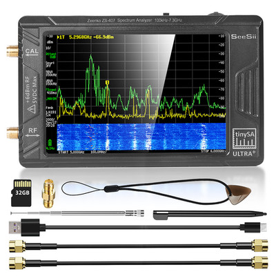 TinySA ZS407 100kHz 7.3GHz Spektrumanalysator MF/HF/VHF/UHF Frequeny Analyzer