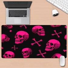 40*90cm Gothic Pirate Skull & Crossbones Mouse Pad - Large XXL Non-Slip Rubber B
