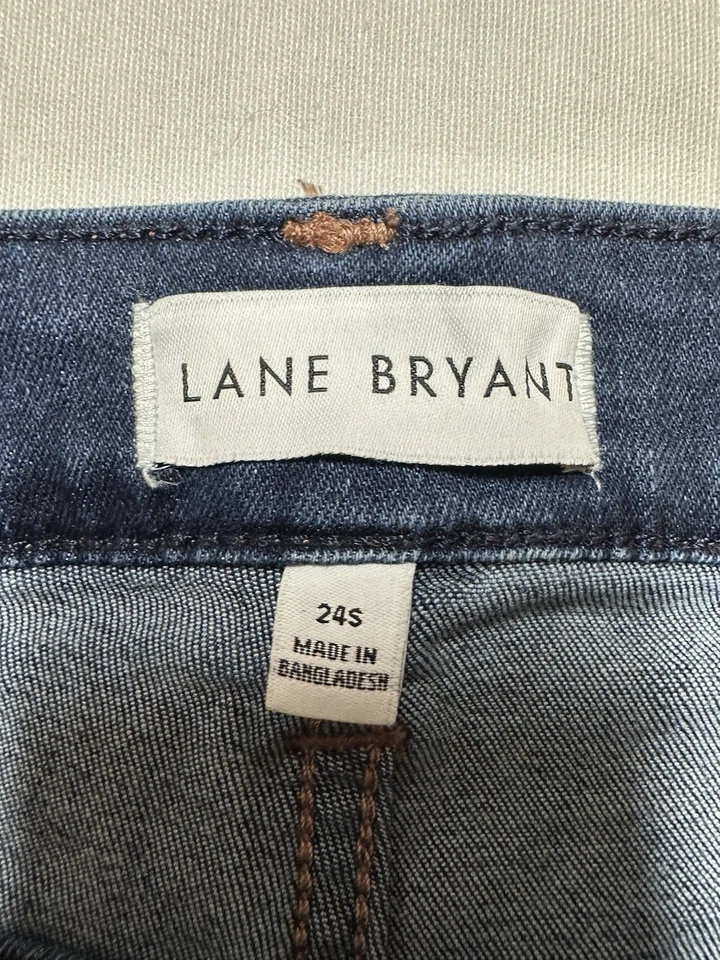 Pantalones de mezclilla Lane Bryant para mujer 24s azul tiro medio calce exclusivo cintura mágica flexible Foto 2 de 4