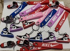 Nike Style Mini Sneaker Keychain   Wrist Strap Key Ring   Red Pink Purple Blue