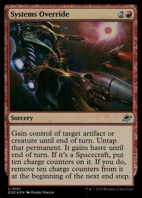 SYSTEMS OVERRIDE 161 UC EDGE OF ETERNITIES MAGIC: THE GATHERING FOIL NM/M