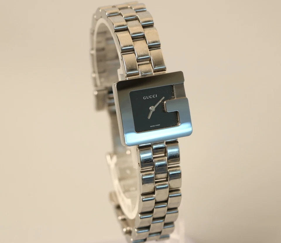 GUCCI 3600L 24mm Quadrante Nero Argento Acciaio Inox Quarzo Orologio Donna... - Immagine 4 di 4