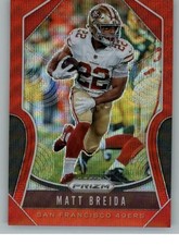 2019 Panini Prizm Prizms Red Wave #254 Matt Breida 149 (ref 130047)