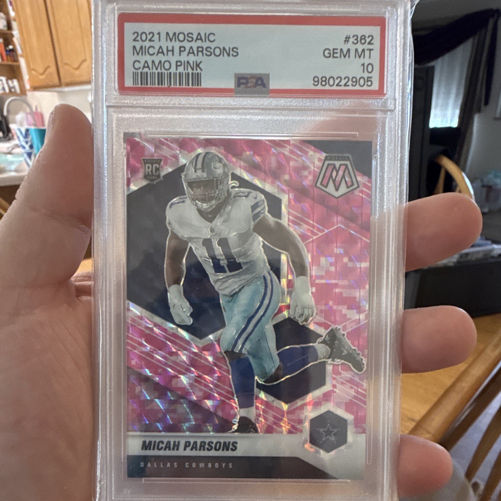 Micah Parsons Panini Mosaic #362 Camo Pink