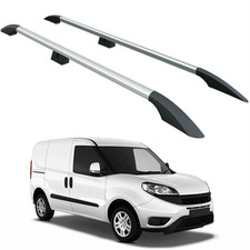 For Fiat Doblo SWB 2010-2020 Van Aluminium Roof Rails Silver
