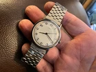 Vintage 1979 Timex Mercury Mechanical/Stainless Bracelet Men's Watch 34mm Runs!