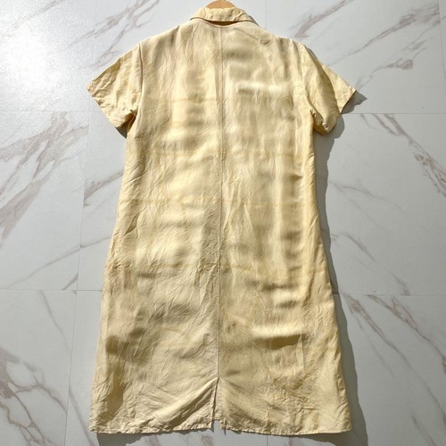 Yohji Yamamoto Long Dress Check Yellow Size 3 From Japan - Picture 15 of 24