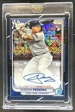 Marketplace image: 2024 Bowman Chrome Everson Pereira Rookie Auto Mega Box Black Mojo Refractor 1/1