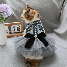 2025 Autumn Winter Princess Dress for Dog Cat Coat Kitten Custome Fragrant Dog S